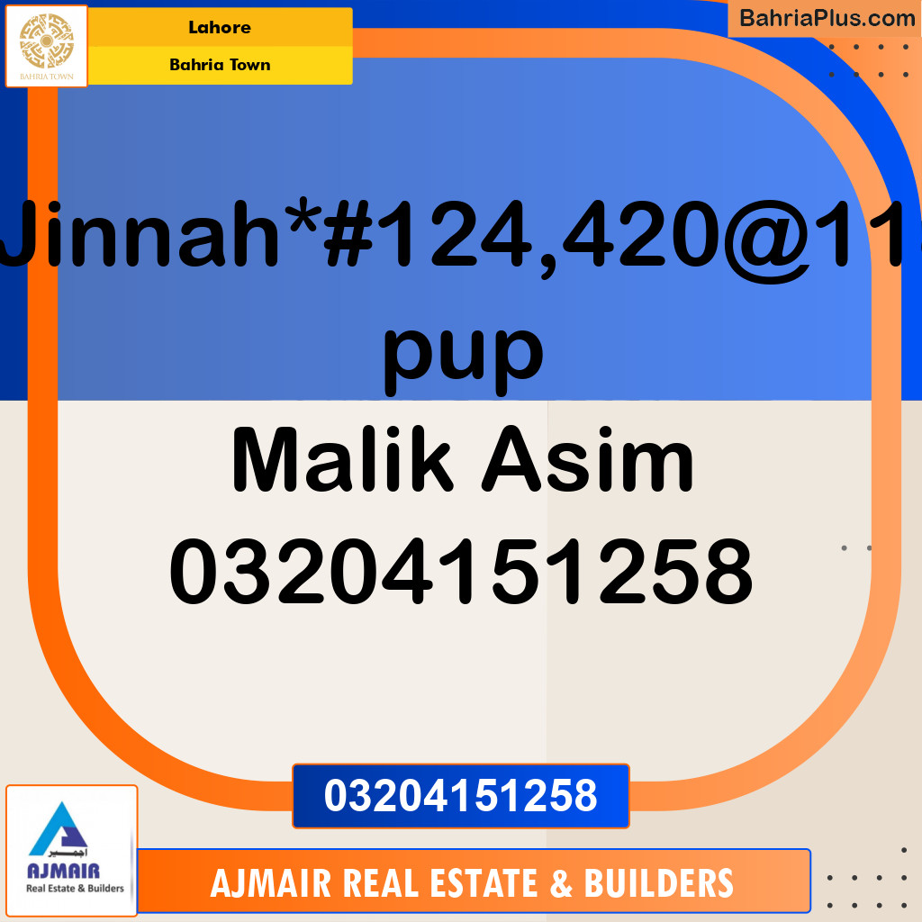 Residential Plot for Sale in Bahria Town, Lahore - (BP-305491)
