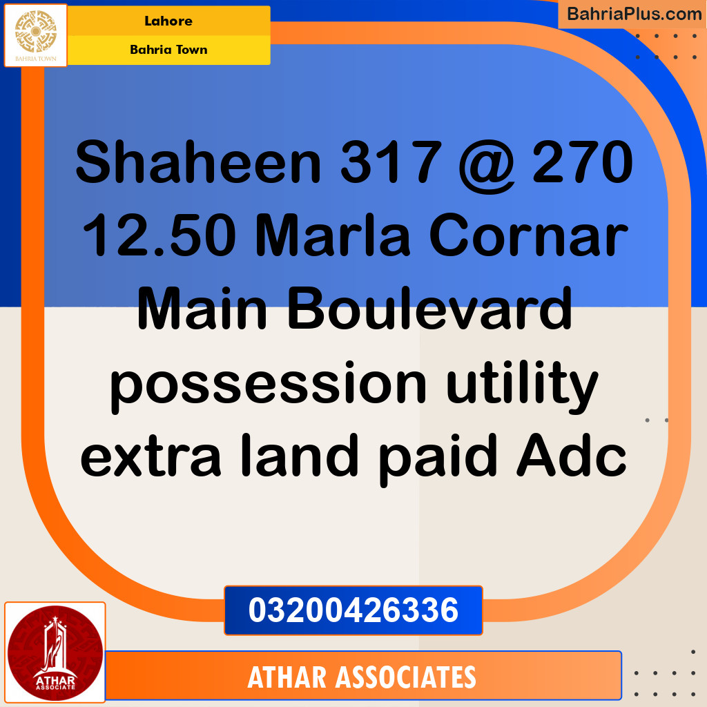 10 Marla Residential Plot for Sale in Bahria Town, Lahore - (BP-305618)