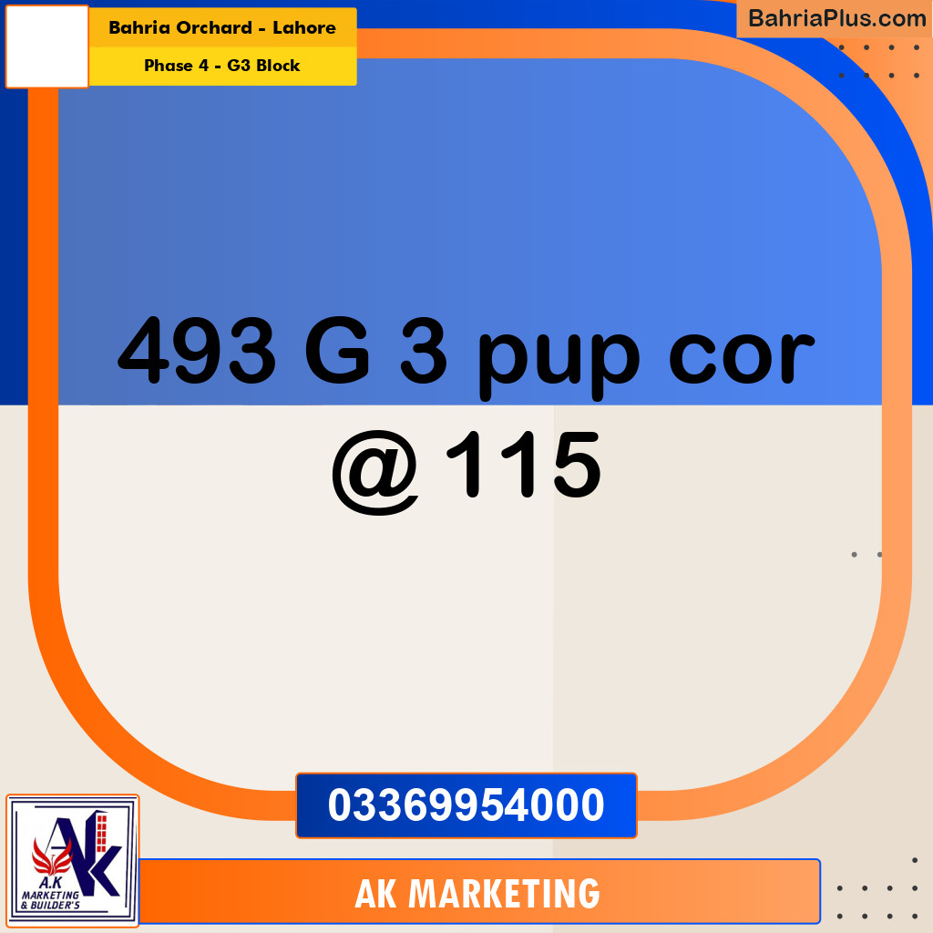 10 Marla Residential Plot for Sale in Phase 4 - G3 Block -  Bahria Orchard, Lahore - (BP-305638)