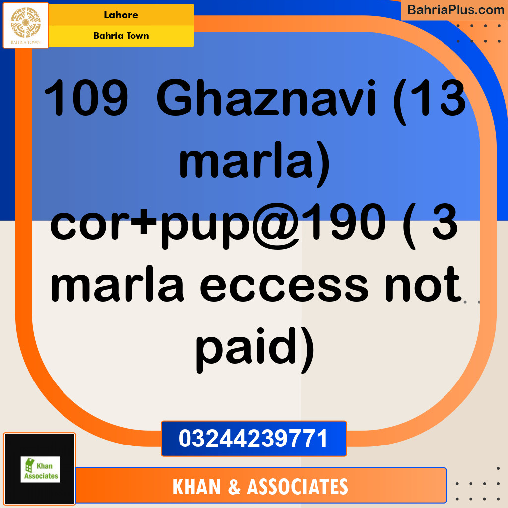 Residential Plot for Sale in Bahria Town, Lahore - (BP-305682)