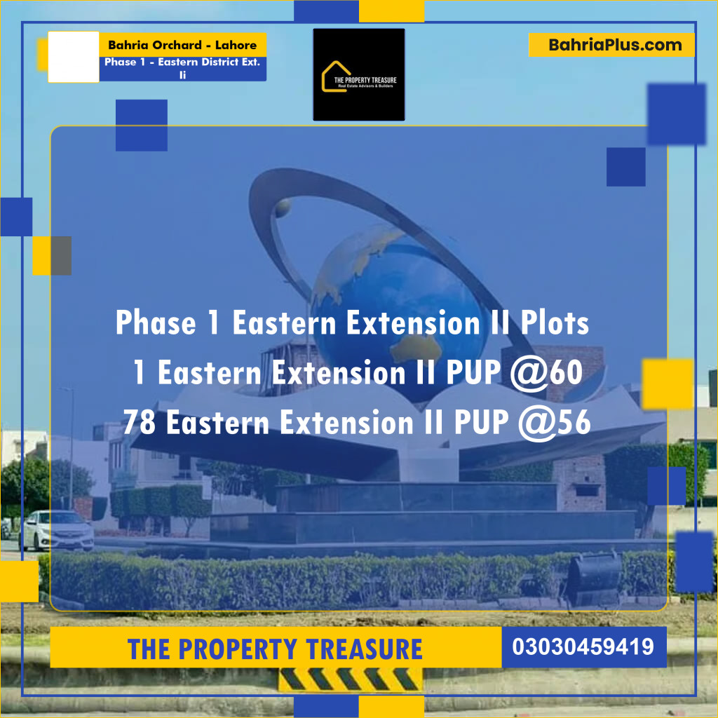 5 Marla Residential Plot for Sale in Phase 1 - Eastern District Ext. II -  Bahria Orchard, Lahore - (BP-305687)