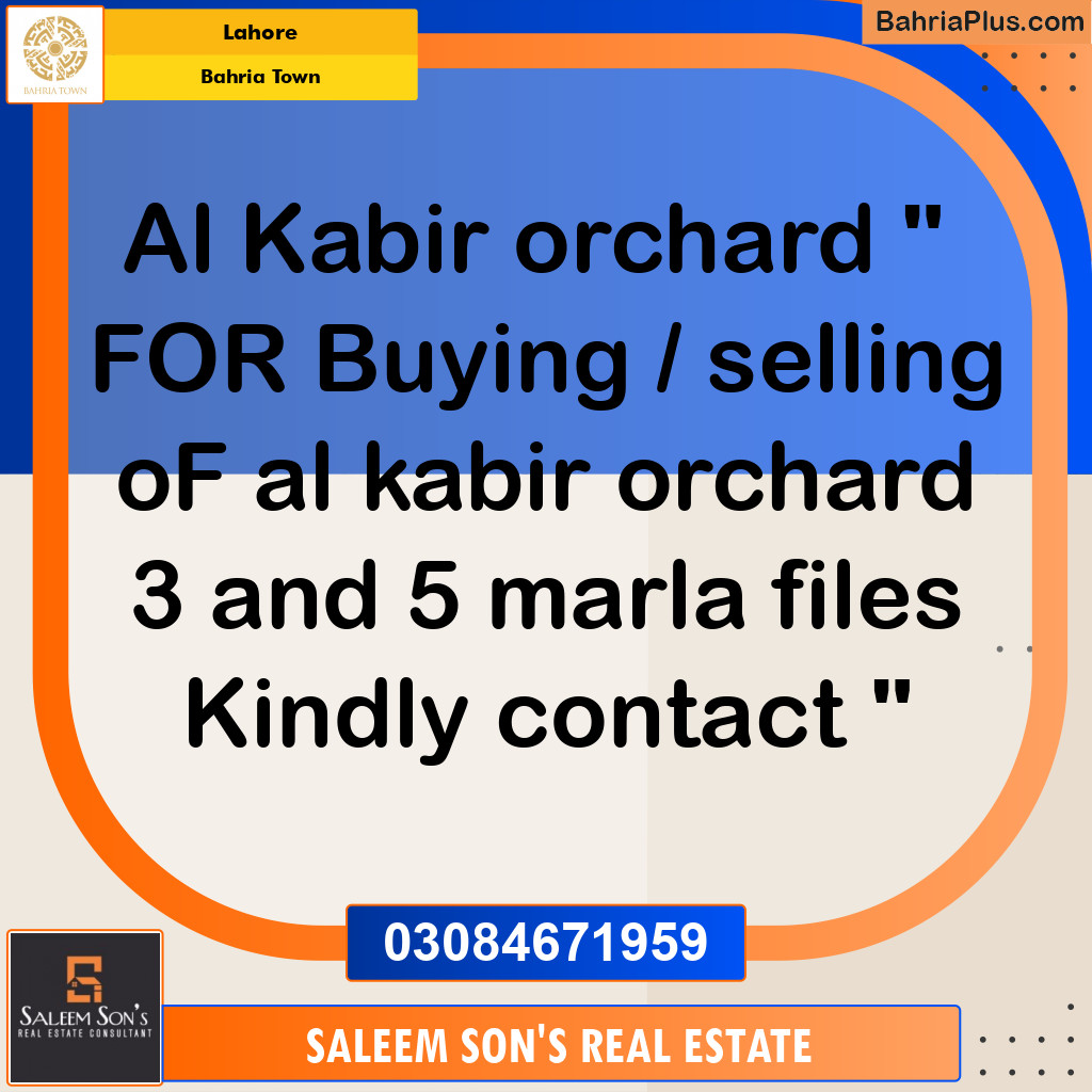 5 Marla Residential Plot for Sale in Bahria Town, Lahore - (BP-305699)
