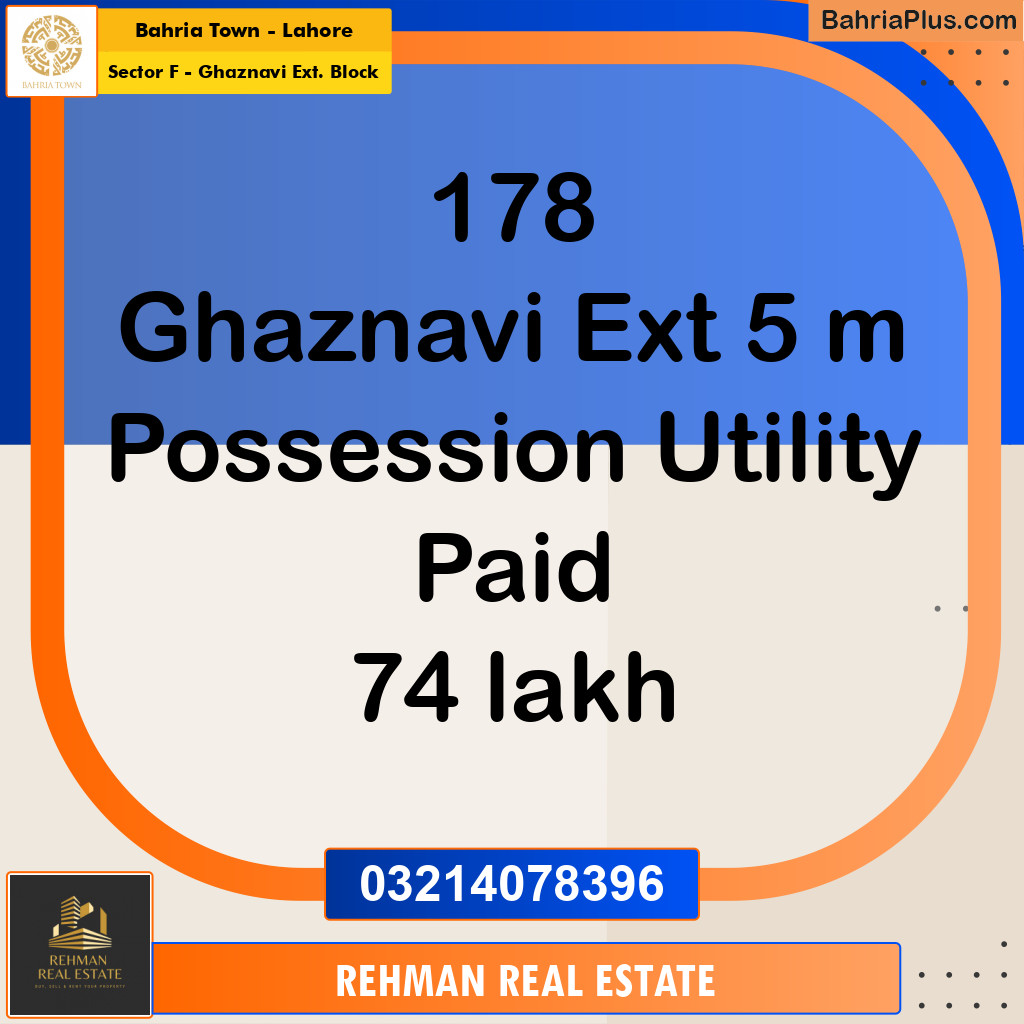 5 Marla Residential Plot for Sale in Sector F - Ghaznavi Ext. Block -  Bahria Town, Lahore - (BP-305769)