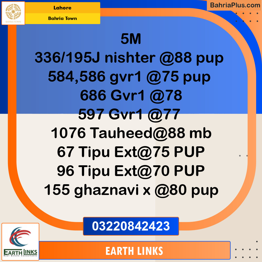 Residential Plot for Sale in Bahria Town, Lahore - (BP-305847)