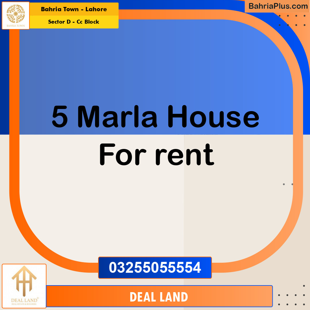 5 Marla Residential House for Rent in Sector D - CC Block -  Bahria Town, Lahore - (BP-305878)