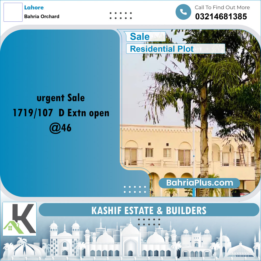Residential Plot for Sale in Bahria Orchard, Lahore - (BP-305985)