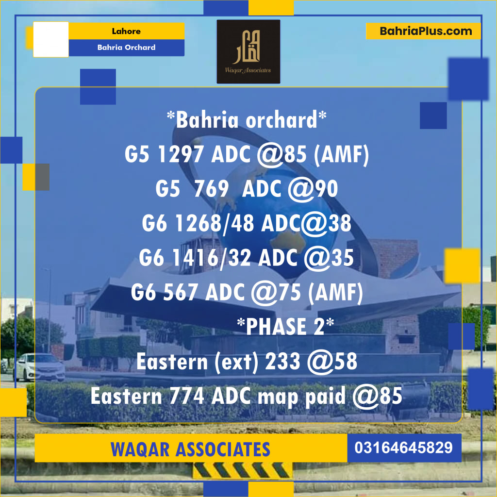 Residential Plot for Sale in Bahria Orchard, Lahore - (BP-306154)