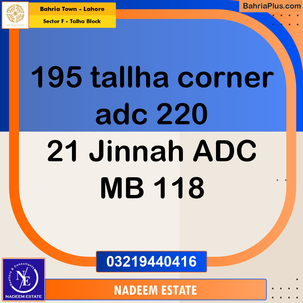 Residential Plot for Sale in Sector F - Talha Block -  Bahria Town, Lahore - (BP-306190)