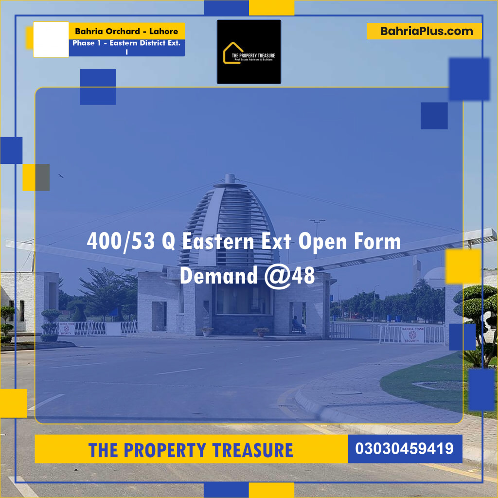 5 Marla Residential Plot for Sale in Phase 1 - Eastern District Ext. I -  Bahria Orchard, Lahore - (BP-306259)