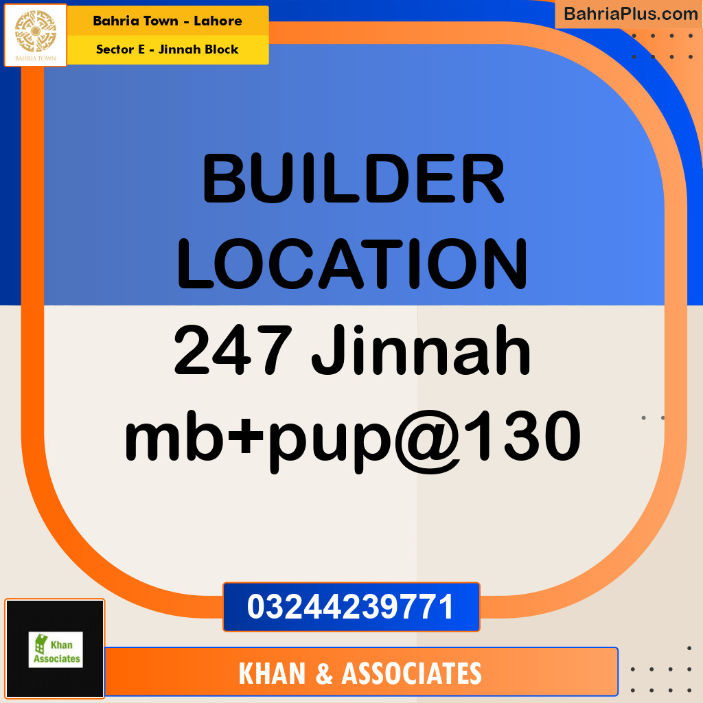 5 Marla Residential Plot for Sale in Sector E - Jinnah Block -  Bahria Town, Lahore - (BP-306327)
