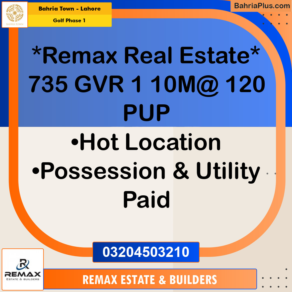 10 Marla Residential Plot for Sale in Golf Phase 1 -  Bahria Town, Lahore - (BP-306358)