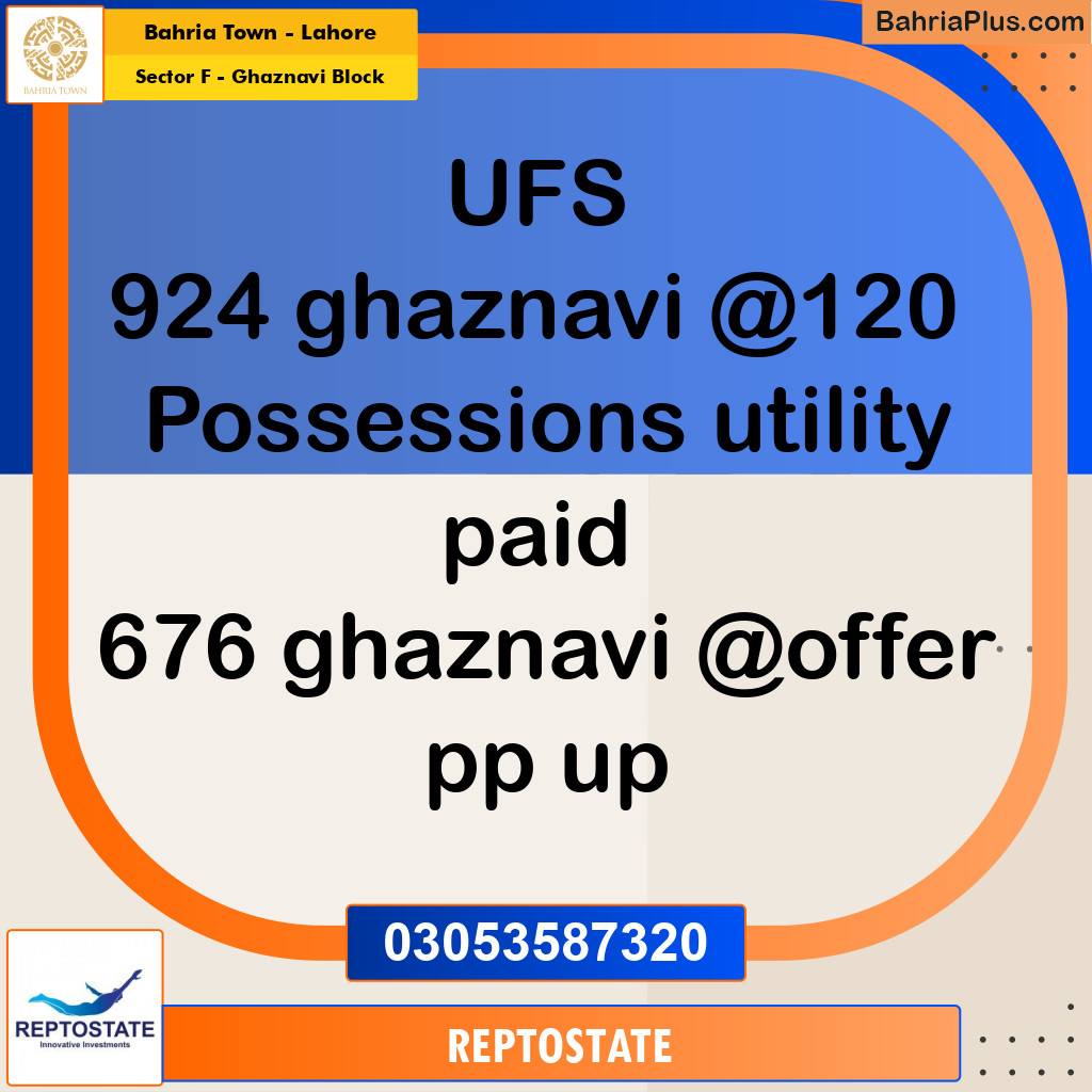 Residential Plot for Sale in Sector F - Ghaznavi Block -  Bahria Town, Lahore - (BP-306467)