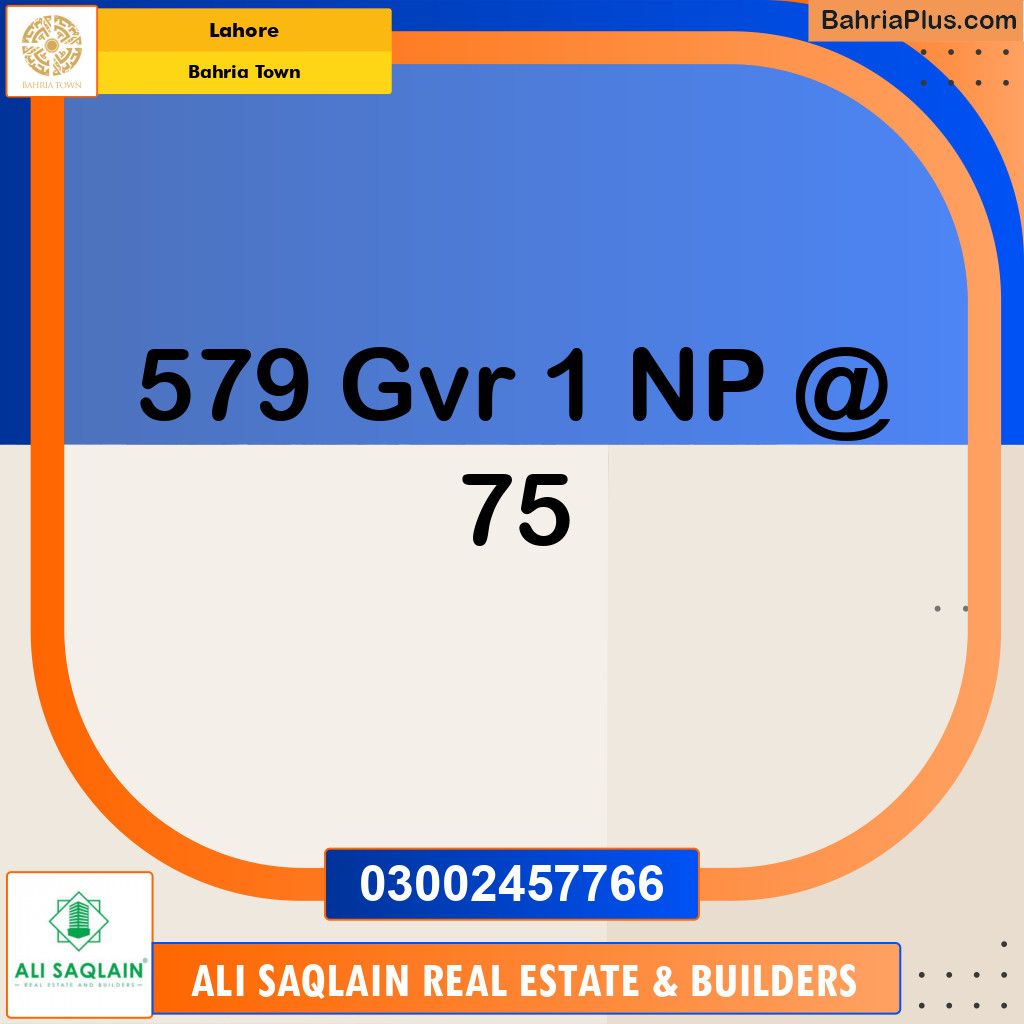 Residential Plot for Sale in Bahria Town, Lahore - (BP-306474)