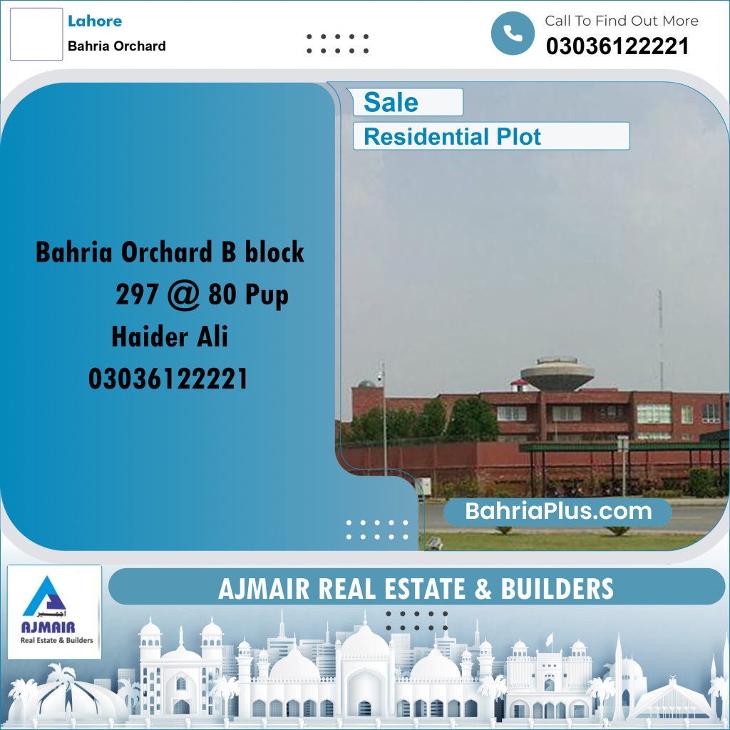 Residential Plot for Sale in Bahria Orchard, Lahore - (BP-306635)