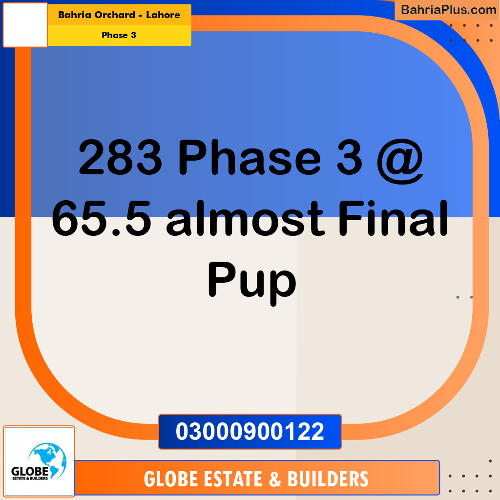 8 Marla Residential Plot for Sale in Phase 3 -  Bahria Orchard, Lahore - (BP-306682)
