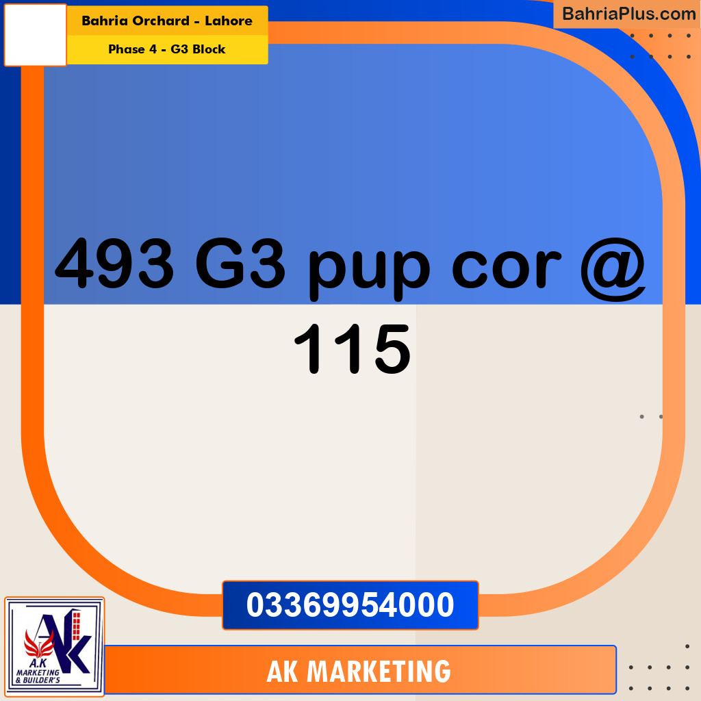 10 Marla Residential Plot for Sale in Phase 4 - G3 Block -  Bahria Orchard, Lahore - (BP-306692)