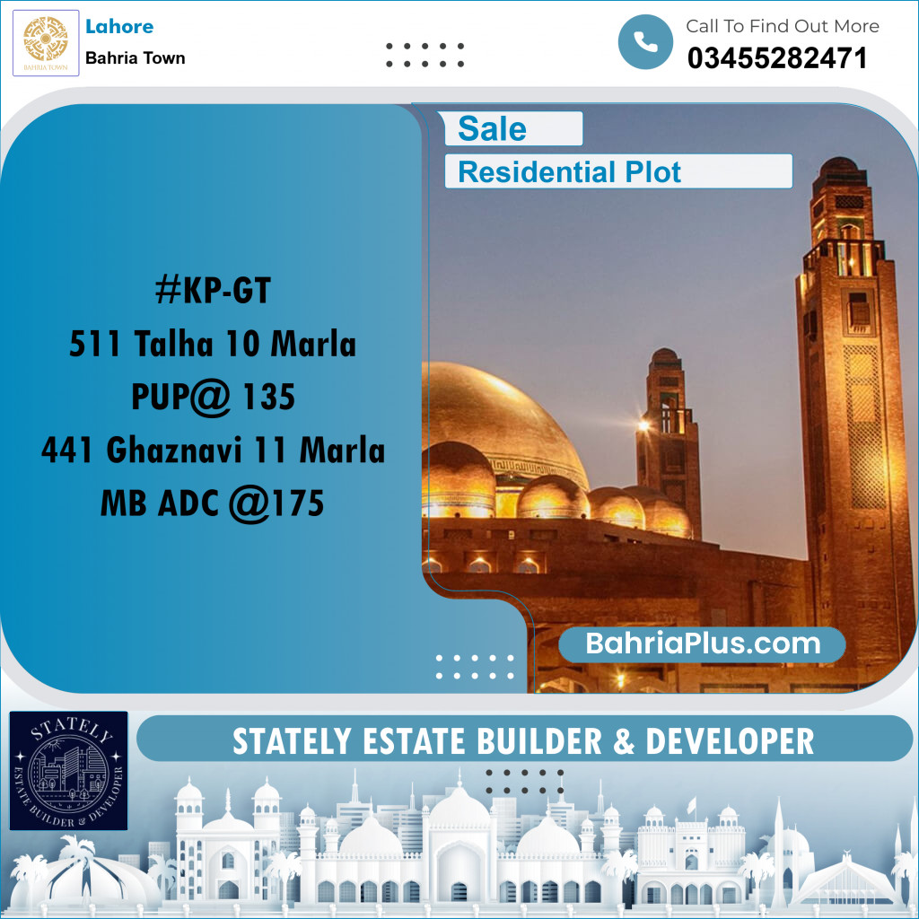 Residential Plot for Sale in Bahria Town, Lahore - (BP-306709)
