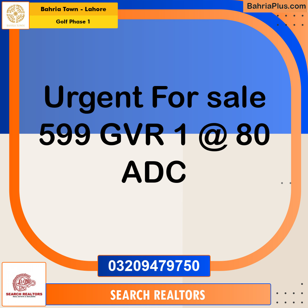 5 Marla Residential Plot for Sale in Golf Phase 1 -  Bahria Town, Lahore - (BP-306940)