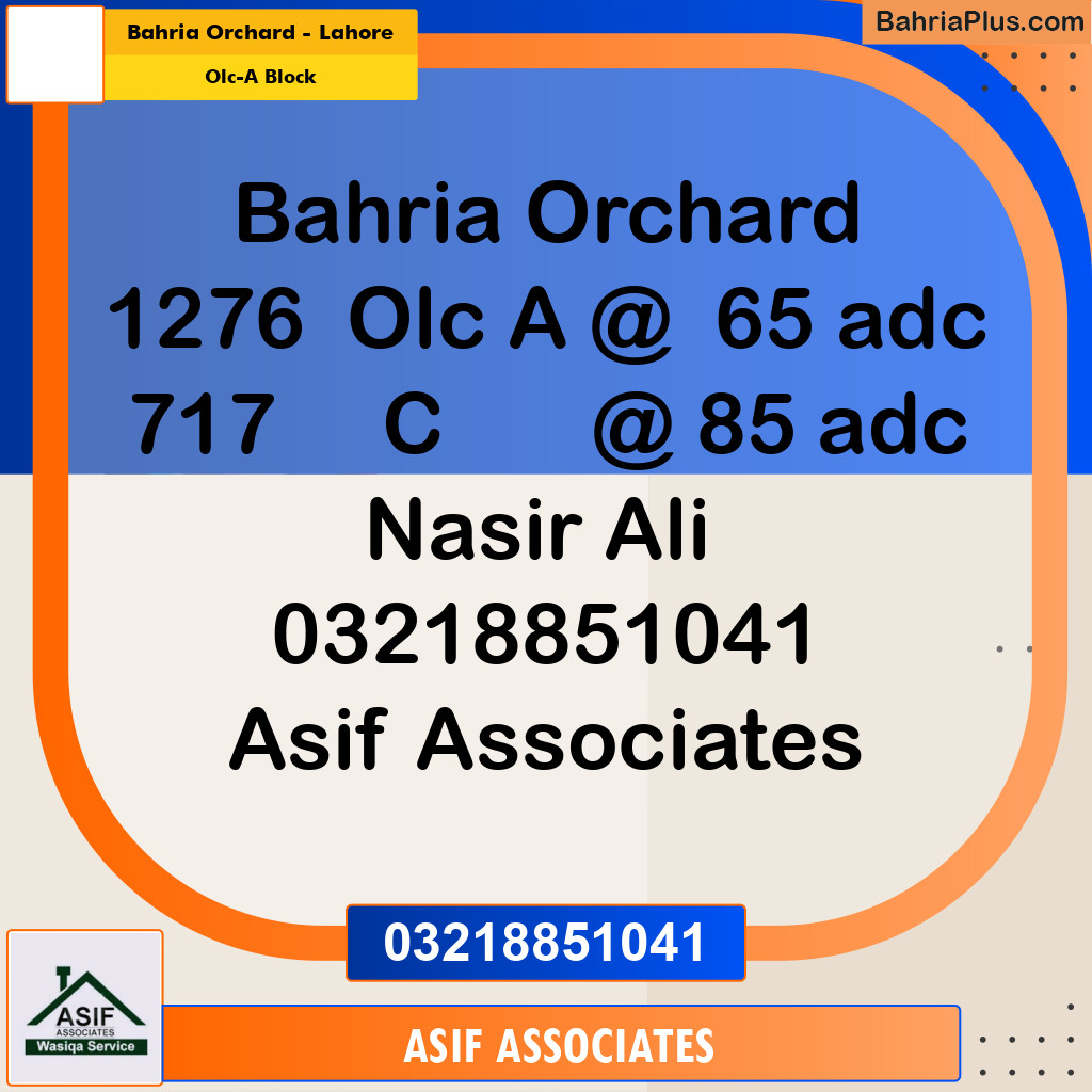 5 Marla Residential Plot for Sale in OLC-A Block -  Bahria Orchard, Lahore - (BP-306956)
