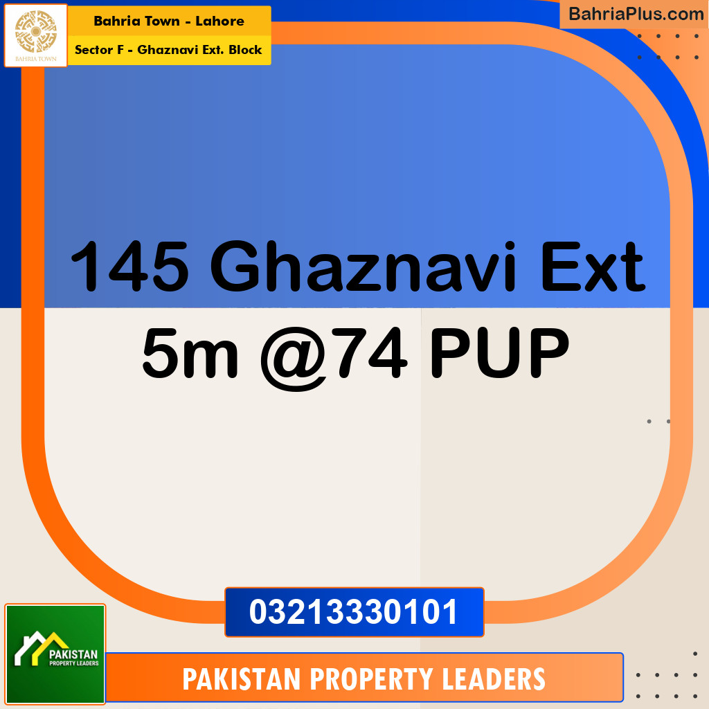 5 Marla Residential Plot for Sale in Sector F - Ghaznavi Ext. Block -  Bahria Town, Lahore - (BP-306969)
