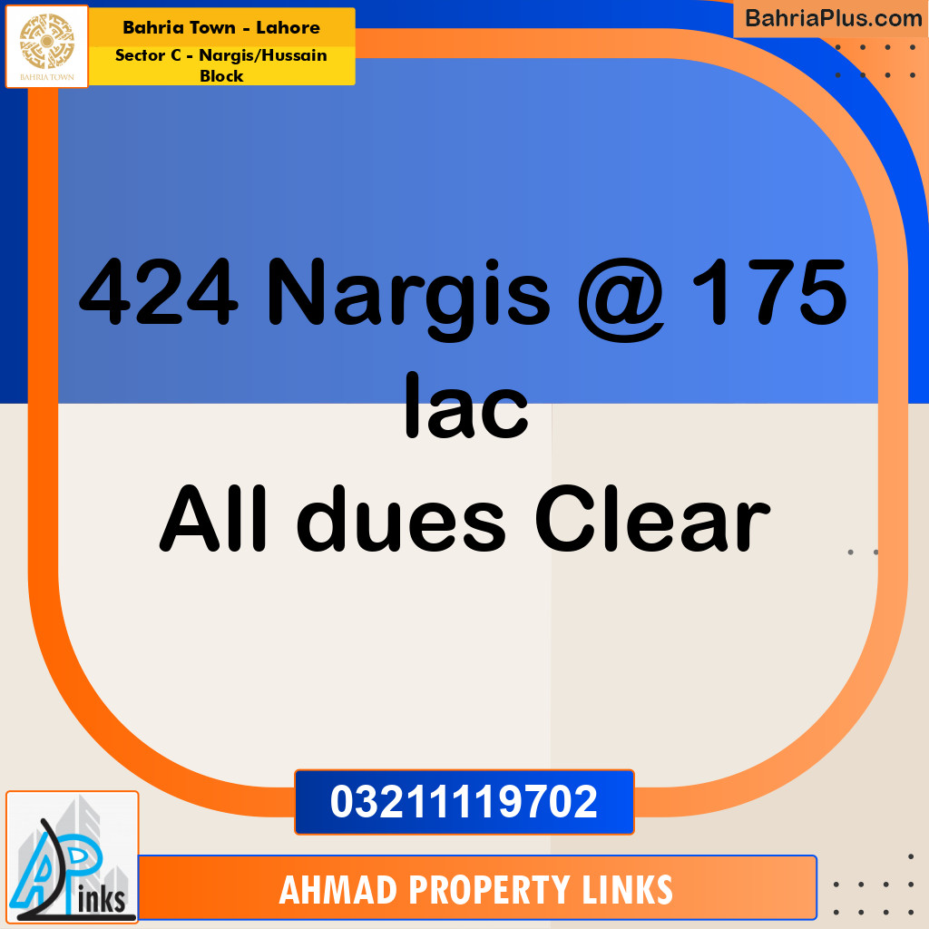 10 Marla Residential Plot for Sale in Sector C - Nargis/Hussain Block -  Bahria Town, Lahore - (BP-306975)