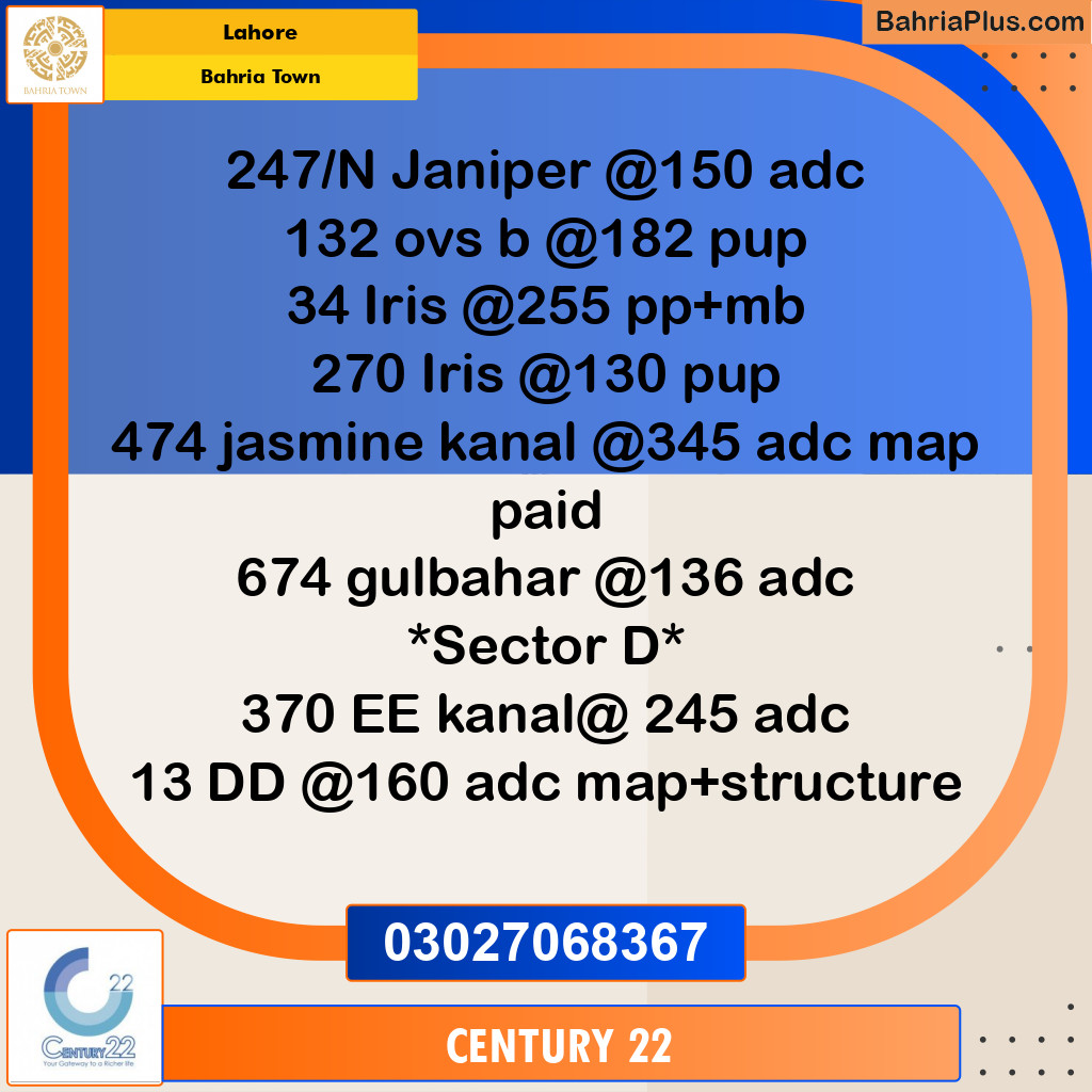 Residential Plot for Sale in Bahria Town, Lahore - (BP-307016)
