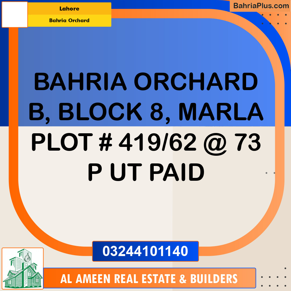 Residential Plot for Sale in Bahria Orchard, Lahore - (BP-307030)