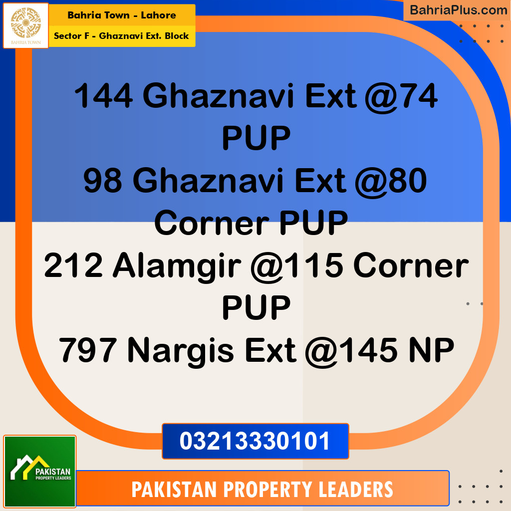 5 Marla Residential Plot for Sale in Sector F - Ghaznavi Ext. Block -  Bahria Town, Lahore - (BP-307039)