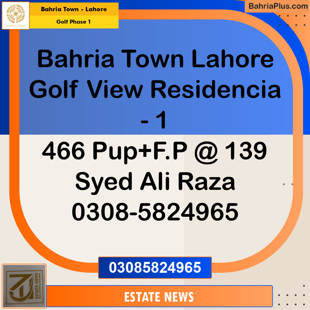 10 Marla Residential Plot for Sale in Golf Phase 1 -  Bahria Town, Lahore - (BP-307046)