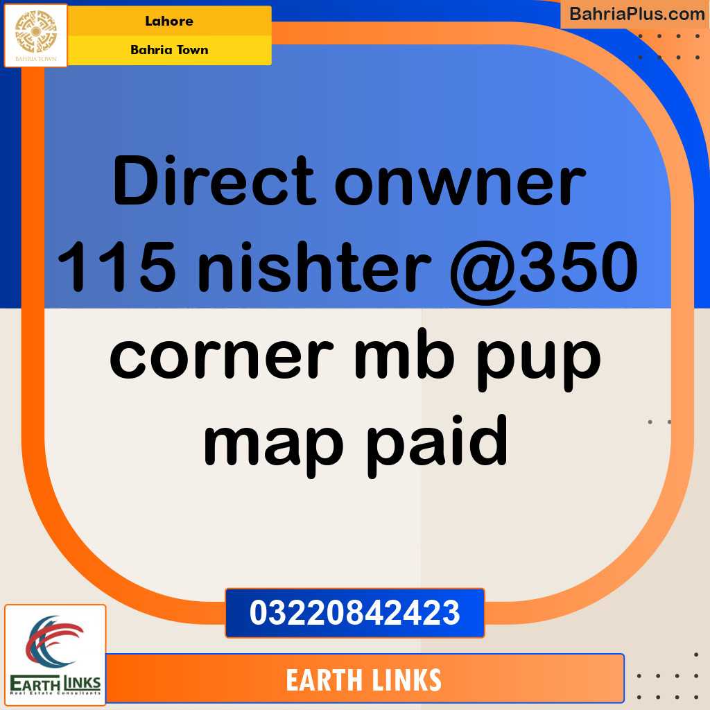 Residential Plot for Sale in Bahria Town, Lahore - (BP-307058)