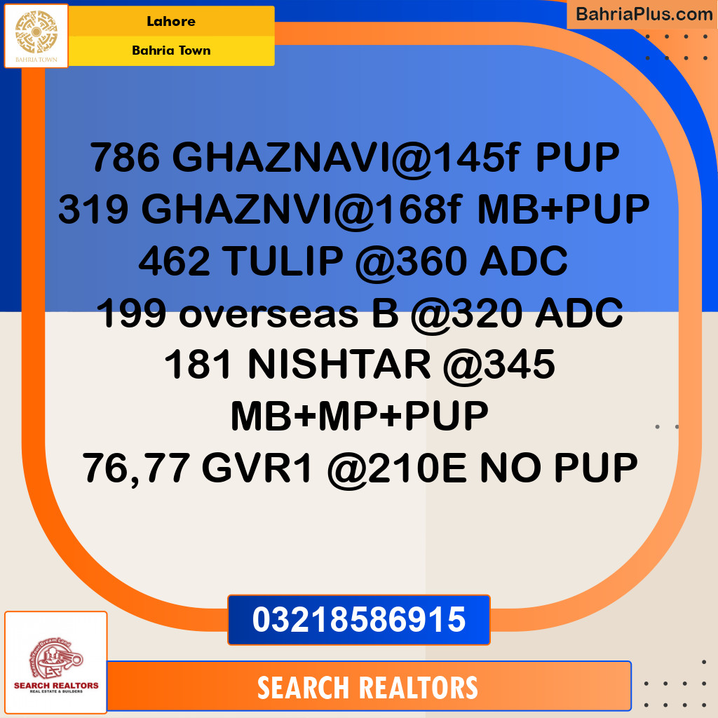 Residential Plot for Sale in Bahria Town, Lahore - (BP-307099)