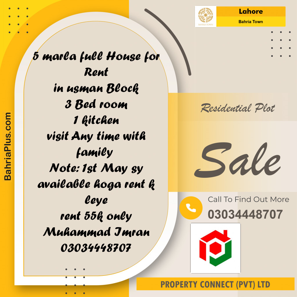 Residential Plot for Sale in Bahria Town, Lahore - (BP-307115)
