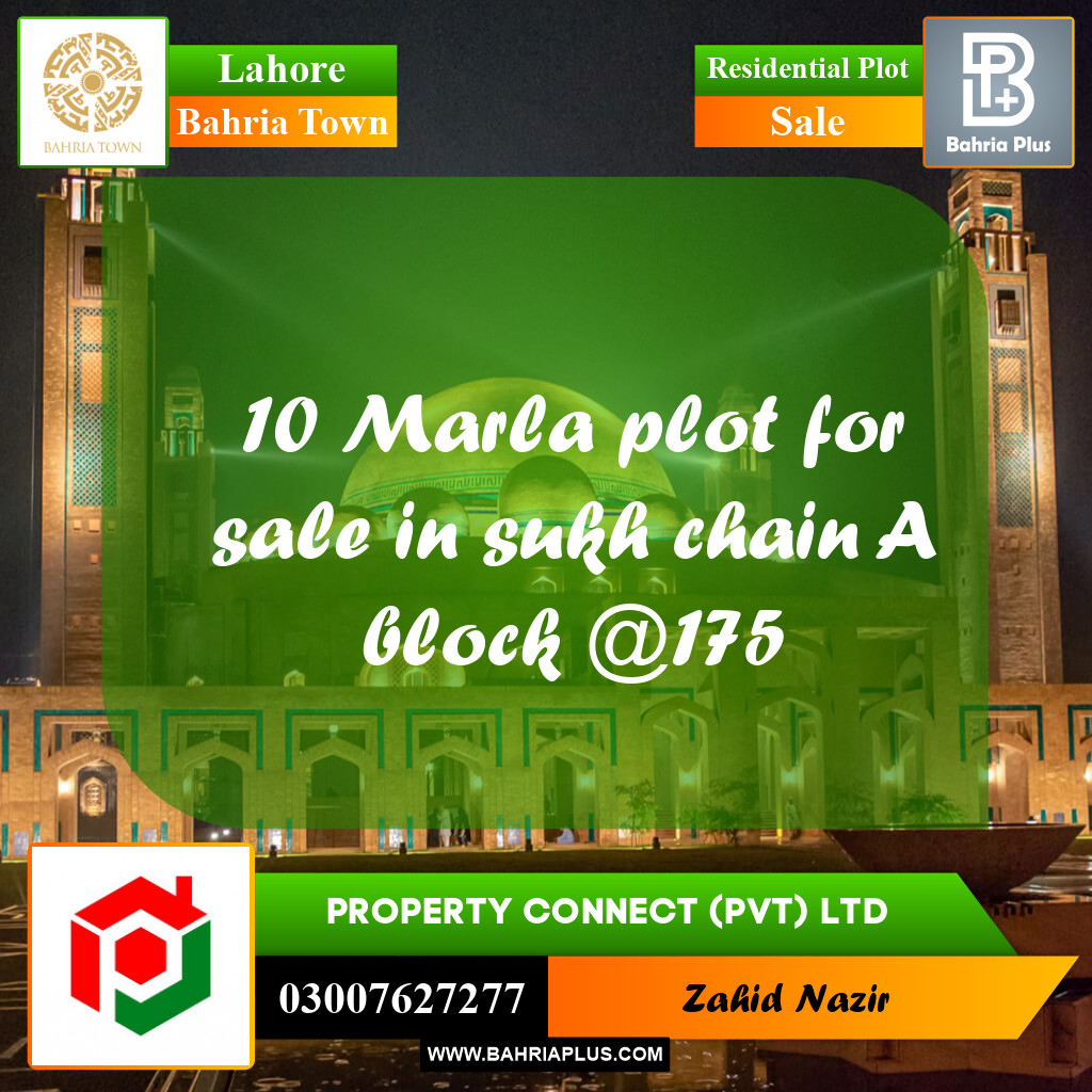 Residential Plot for Sale in Bahria Town, Lahore - (BP-307182)
