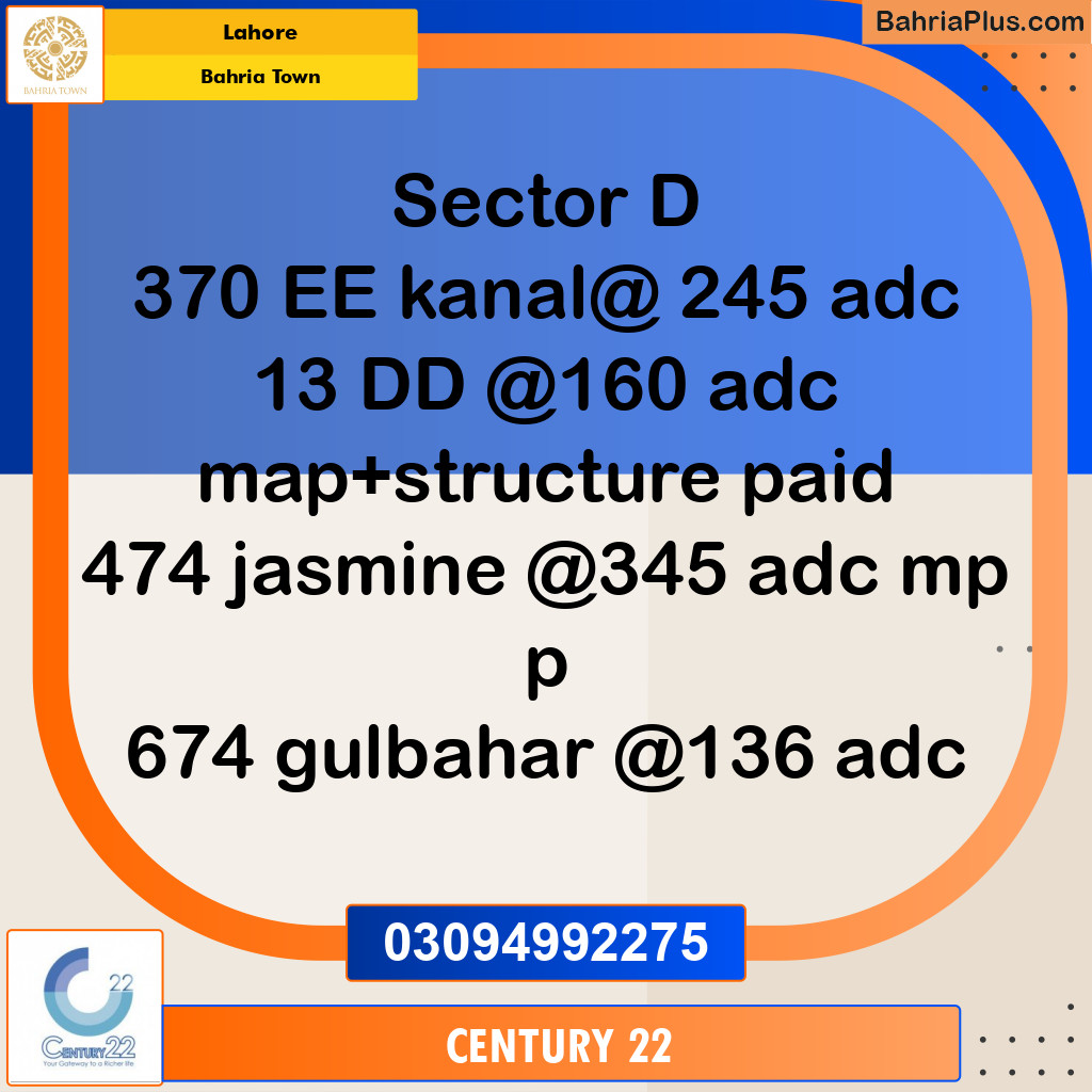 10 Marla Residential Plot for Sale in Bahria Town, Lahore - (BP-307216)