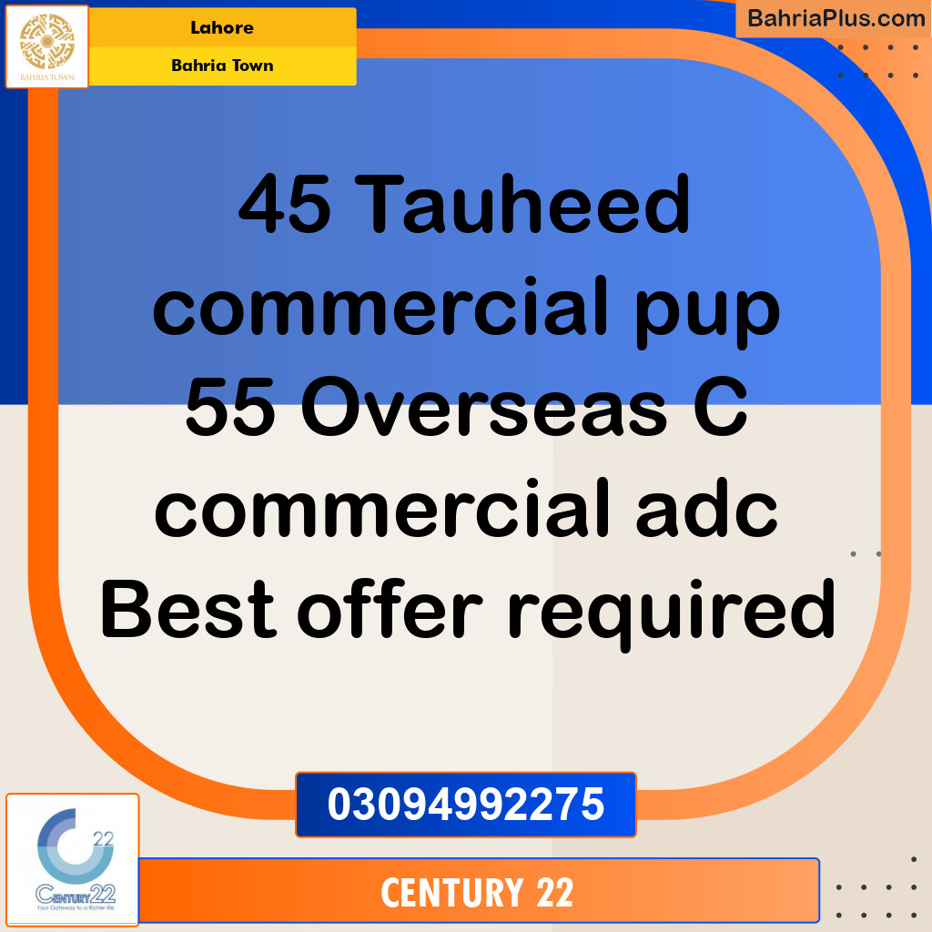 5 Marla Commercial Plot for Sale in Bahria Town, Lahore - (BP-307228)