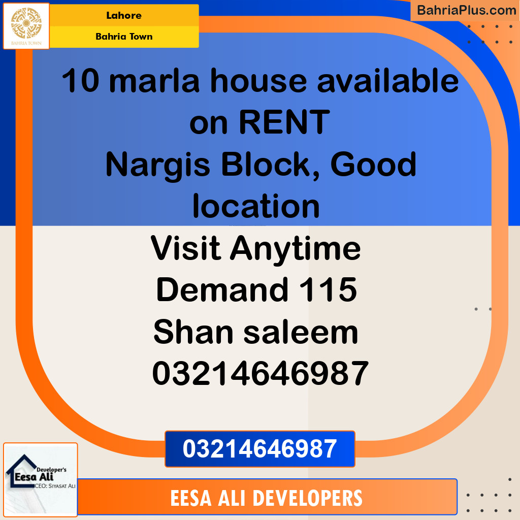 Residential Plot for Sale in Bahria Town, Lahore - (BP-307235)