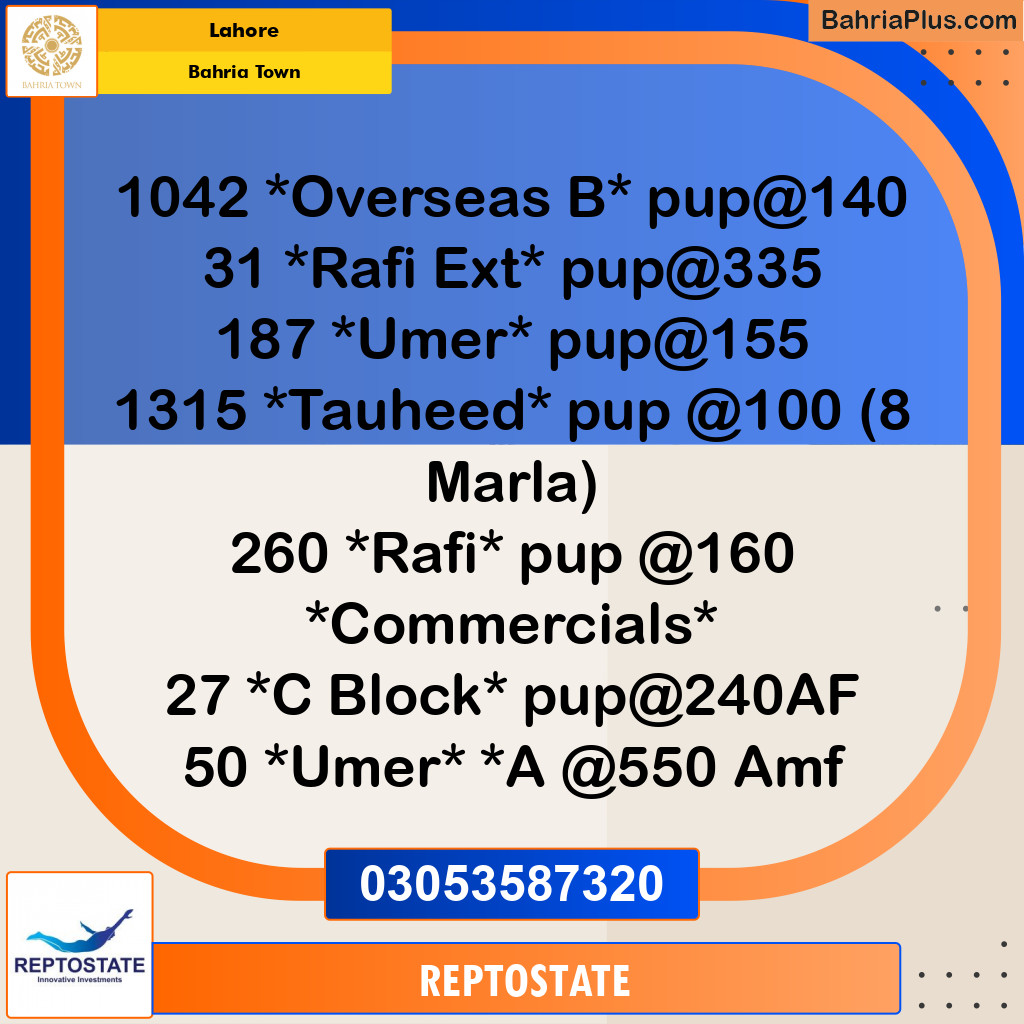 Residential Plot for Sale in Bahria Town, Lahore - (BP-307269)