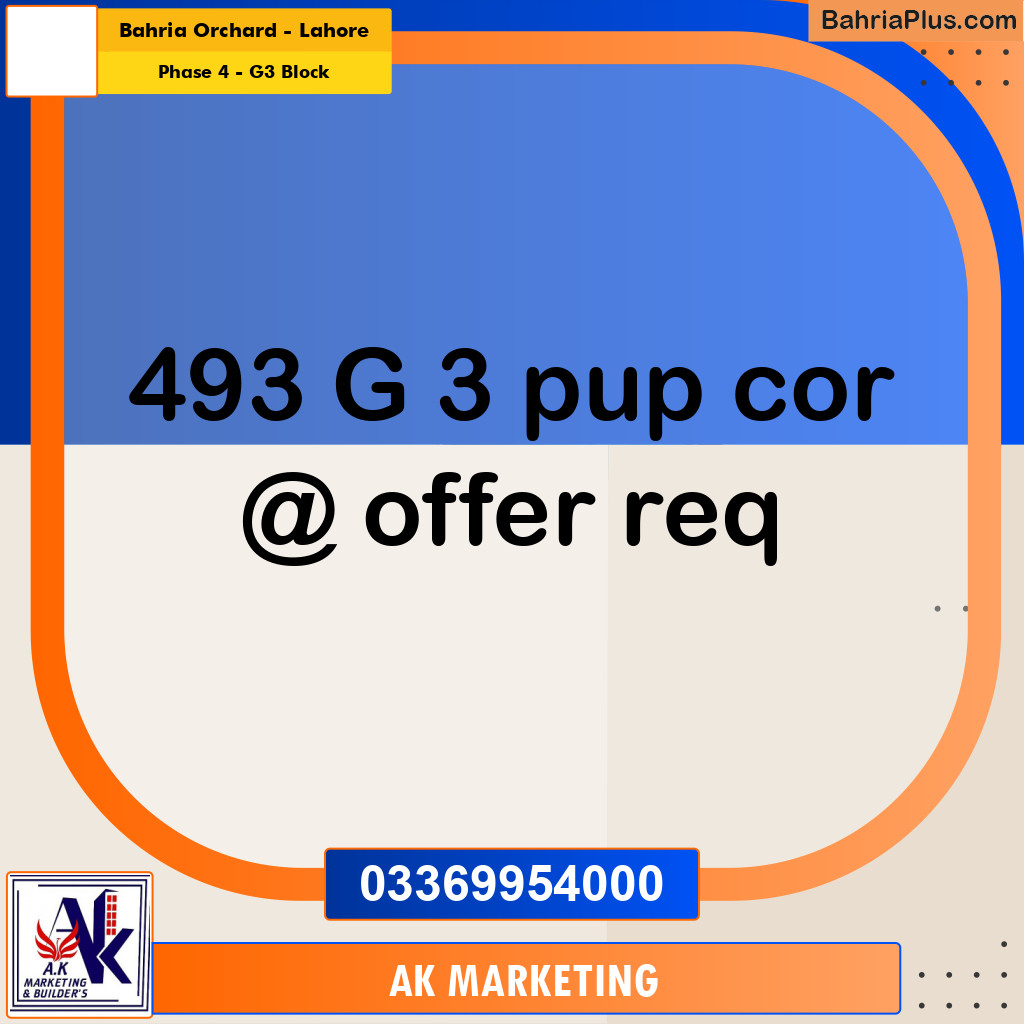 10 Marla Residential Plot for Sale in Phase 4 - G3 Block -  Bahria Orchard, Lahore - (BP-307278)
