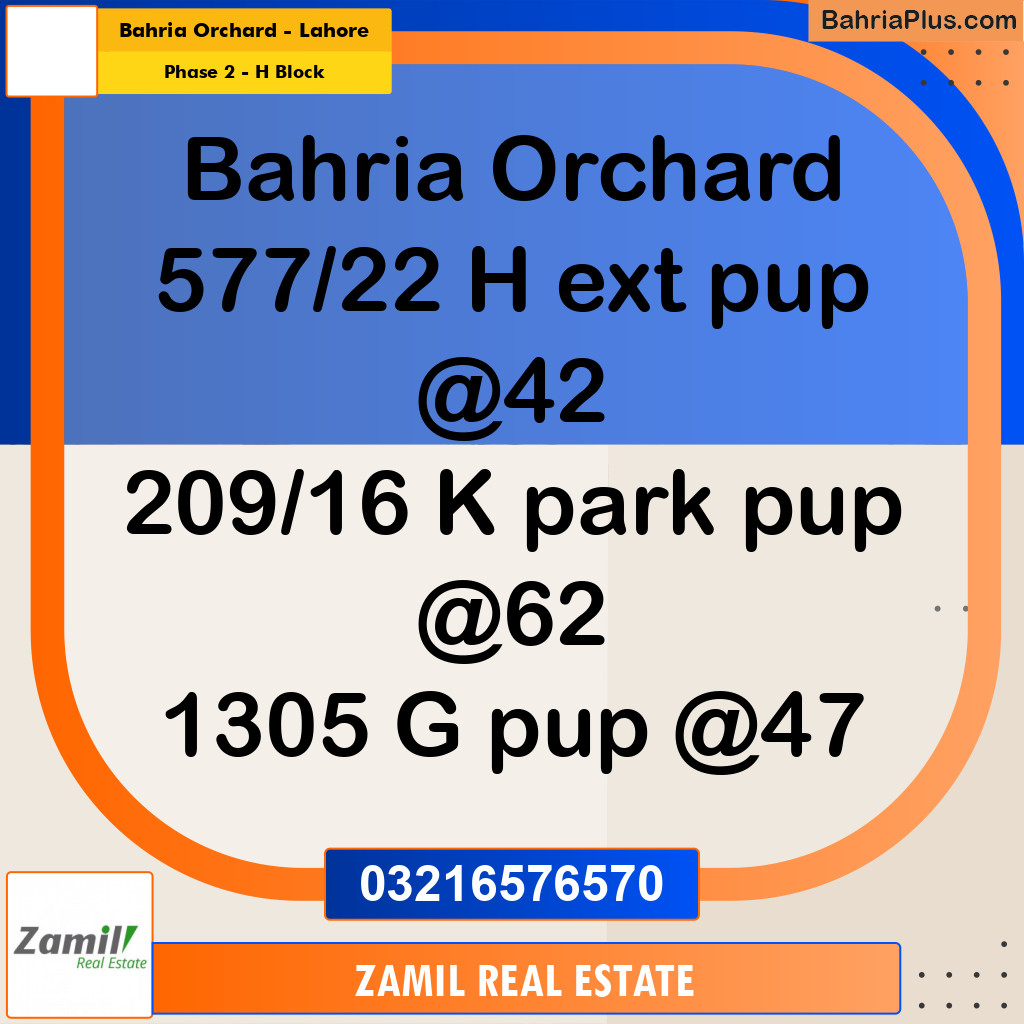 5 Marla Residential Plot for Sale in Phase 2 - H Block -  Bahria Orchard, Lahore - (BP-307291)