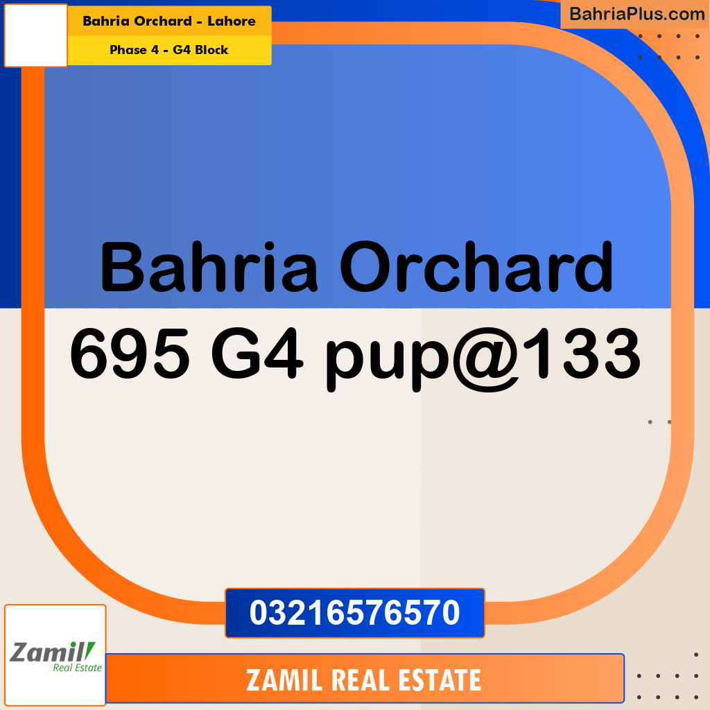 20 Marla Residential Plot for Sale in Phase 4 - G4 Block -  Bahria Orchard, Lahore - (BP-307293)