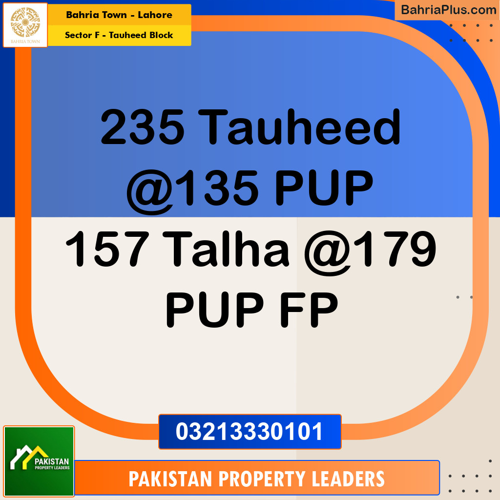 10 Marla Residential Plot for Sale in Sector F - Tauheed Block -  Bahria Town, Lahore - (BP-307345)