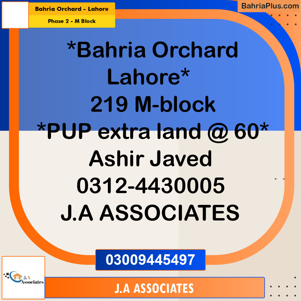 5 Marla Residential Plot for Sale in Phase 2 - M Block -  Bahria Orchard, Lahore - (BP-307596)