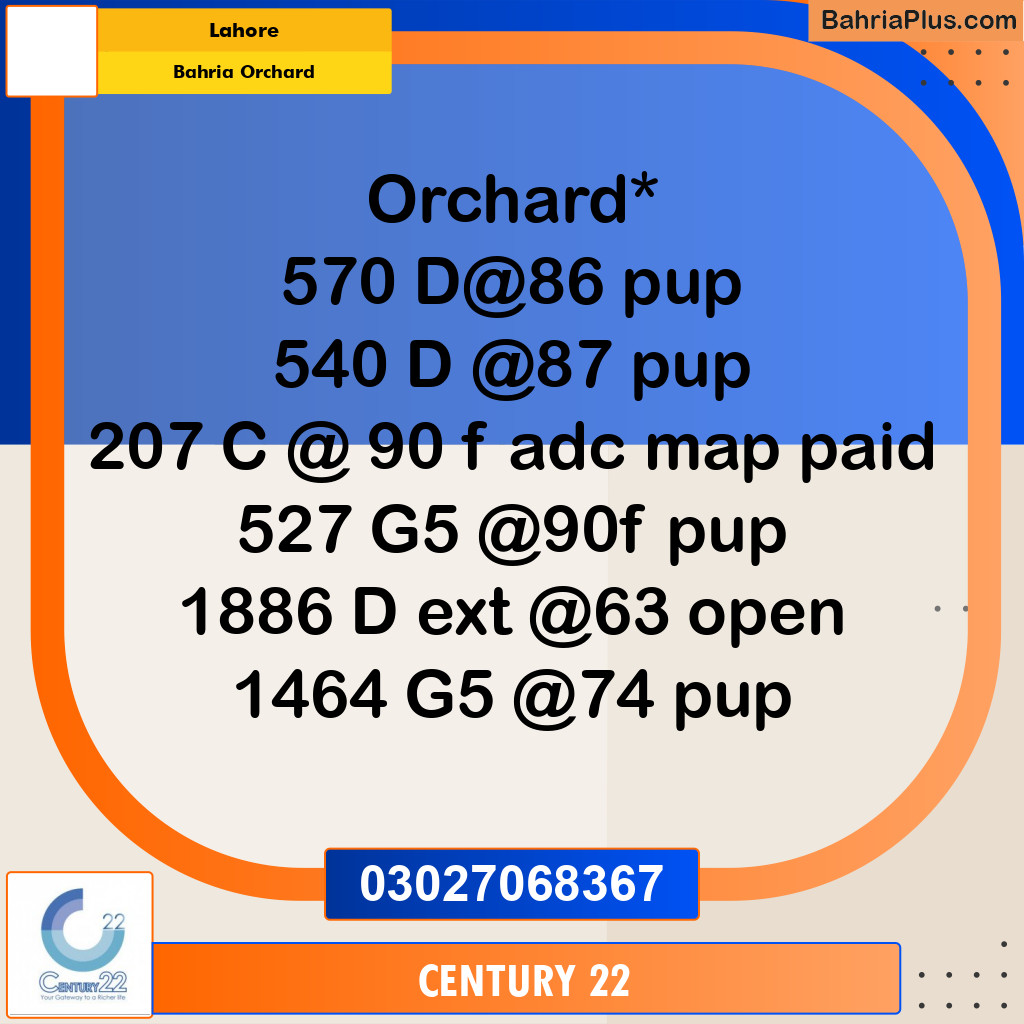 Residential Plot for Sale in Bahria Orchard, Lahore - (BP-307640)