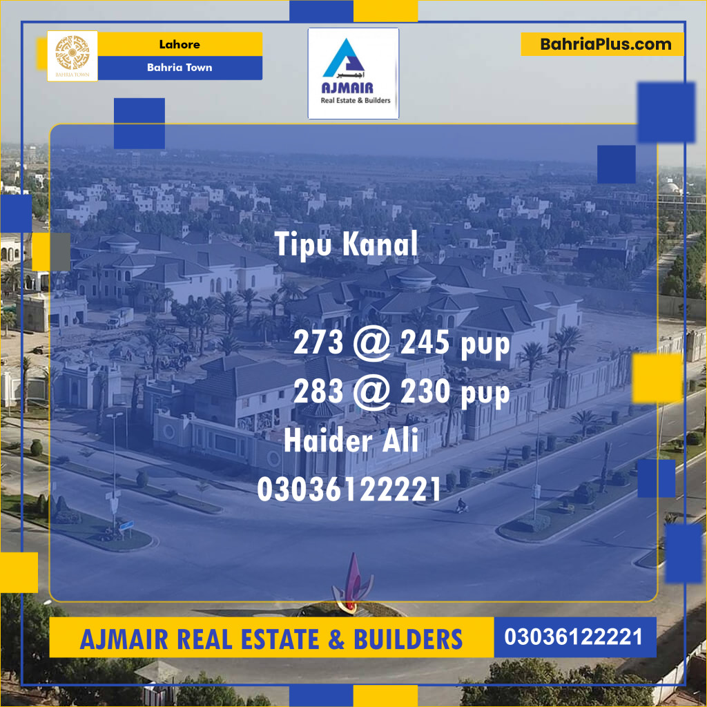 Residential Plot for Sale in Bahria Town, Lahore - (BP-307706)