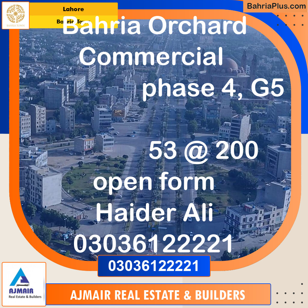 Commercial Plot for Sale in Bahria Town, Lahore - (BP-307709)