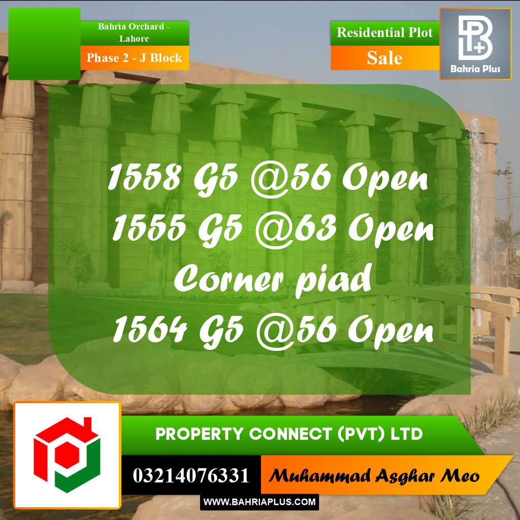 10 Marla Residential Plot for Sale in Phase 2 - J Block -  Bahria Orchard, Lahore - (BP-307768)