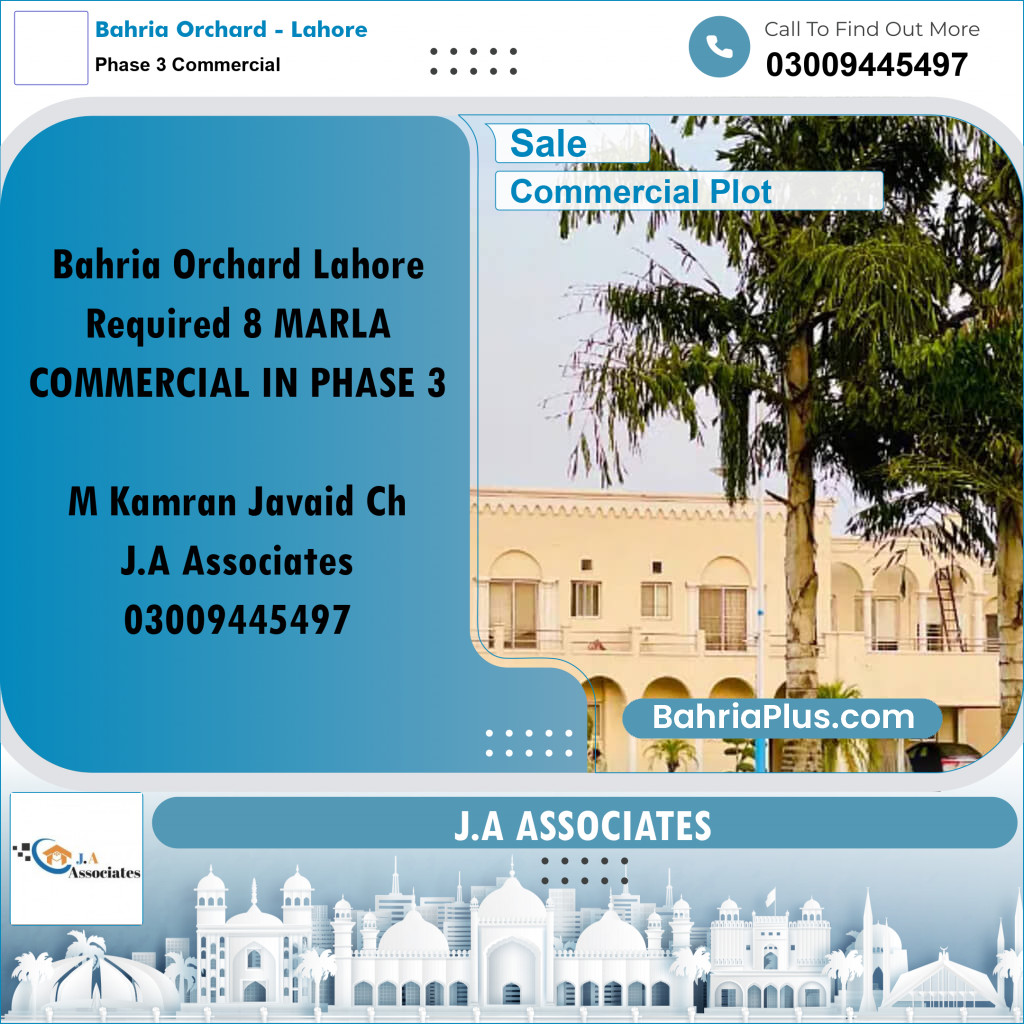 8 Marla Commercial Plot for Sale in Phase 3 Commercial -  Bahria Orchard, Lahore - (BP-307841)