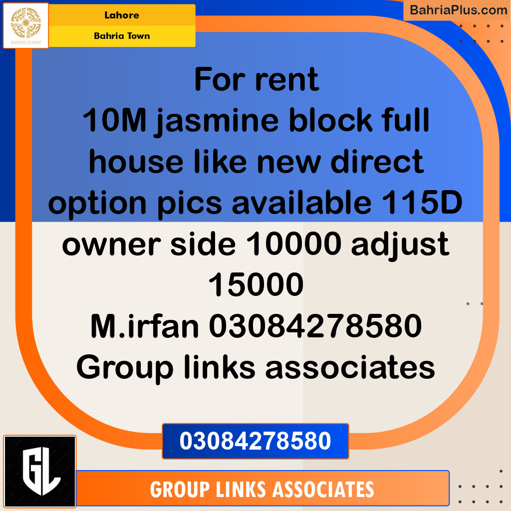 Residential House for Rent in Bahria Town, Lahore - (BP-308154)