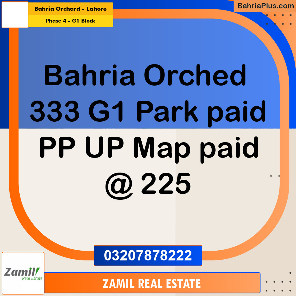 1 Kanal Residential Plot for Sale in Phase 4 - G1 Block -  Bahria Orchard, Lahore - (BP-308171)