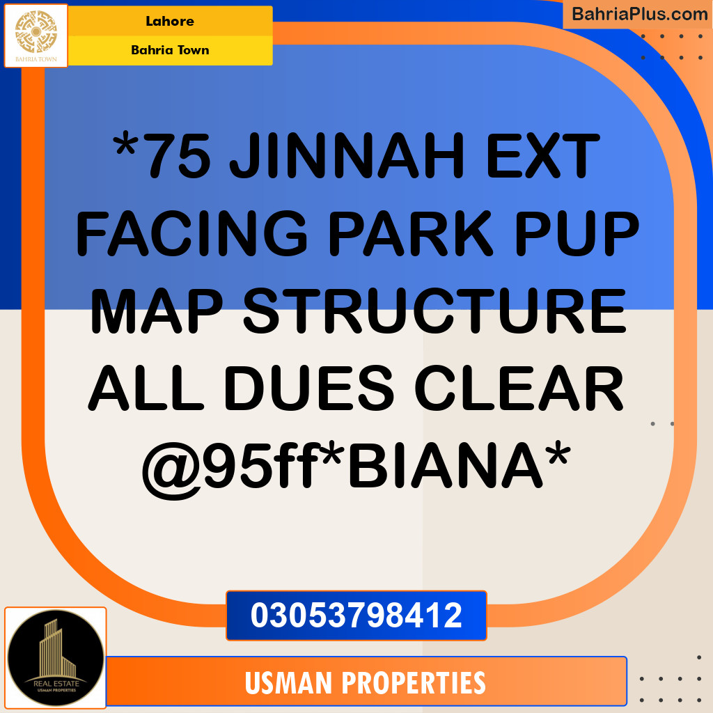 Residential Plot for Sale in Bahria Town, Lahore - (BP-308201)